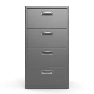 4-Drawer Metal Filing Cabinet grey
